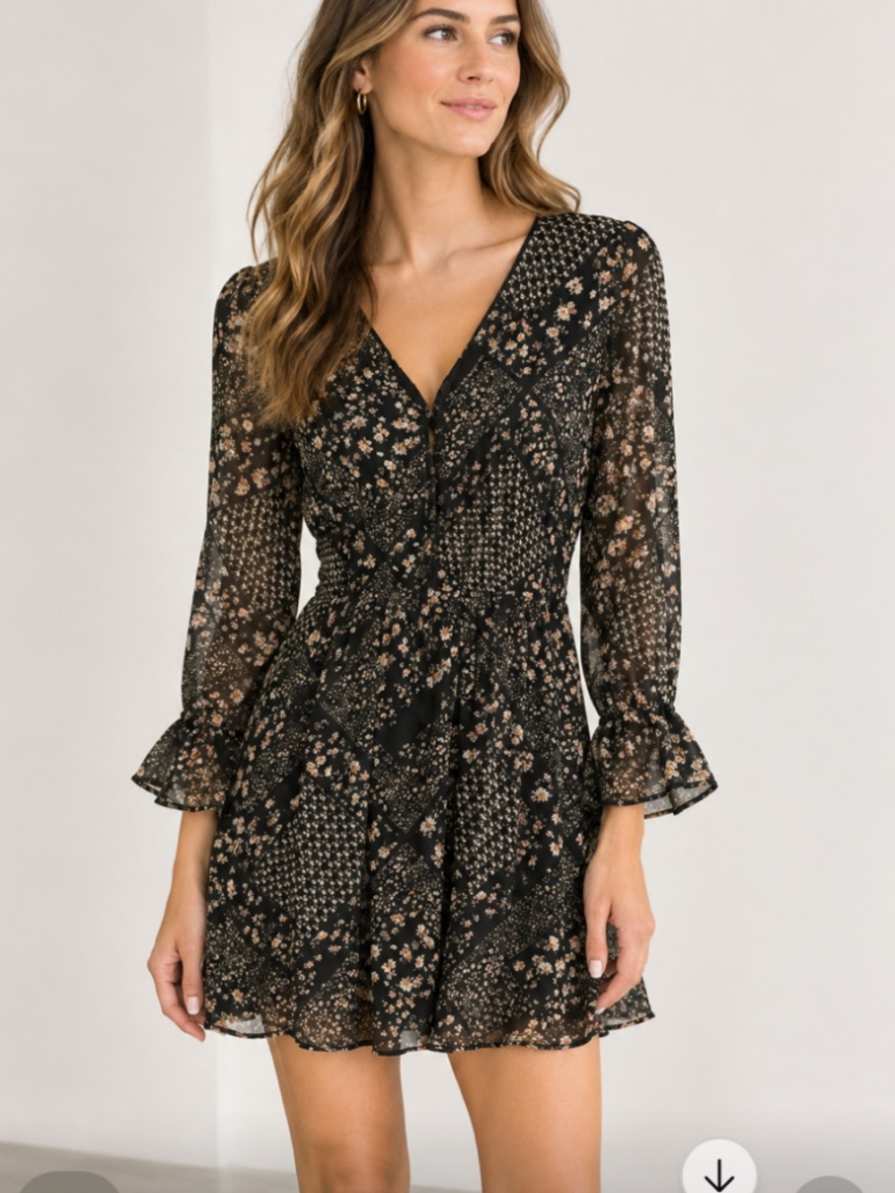 MNG Floral Mini Dress Size 2
